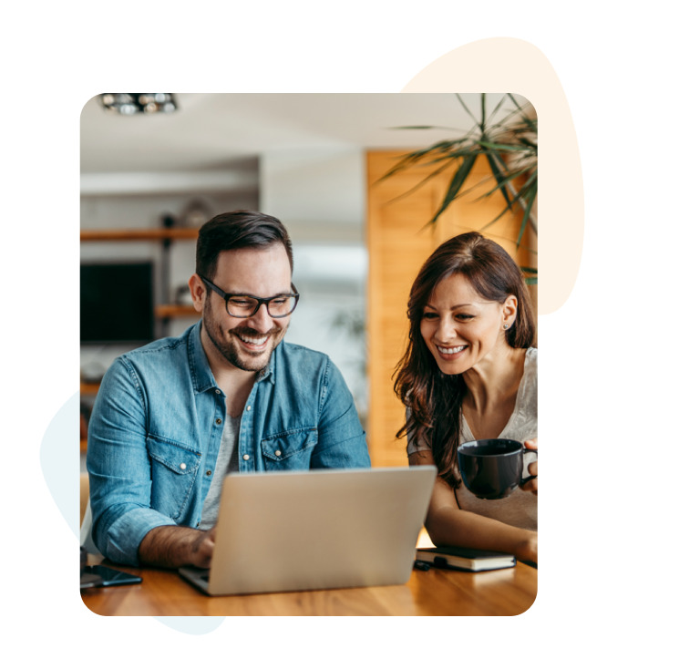 Couple on laptop
