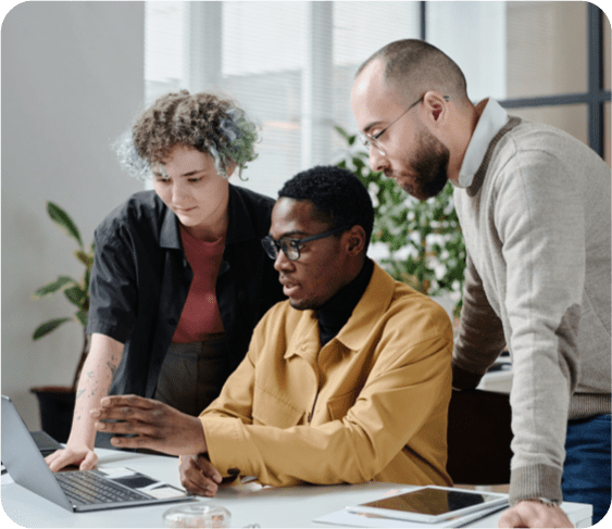 group of people choosing software for community
