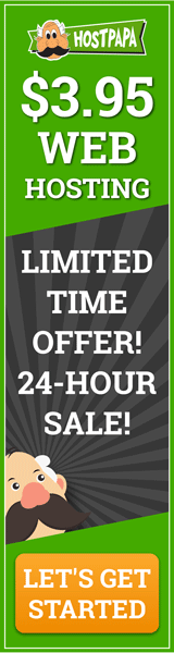 Shared Hosting - HostPapa - 160x600 - Dark