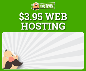 Shared Hosting - HostPapa - 300x250 - White