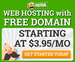 Shared Hosting - HostPapa - 300x250 - White