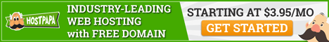 Shared Hosting - HostPapa - 468x60 - White