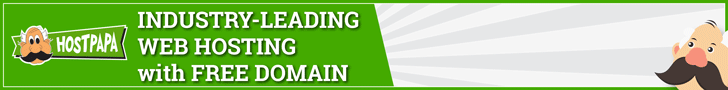 Shared Hosting - HostPapa - 728x90 - White